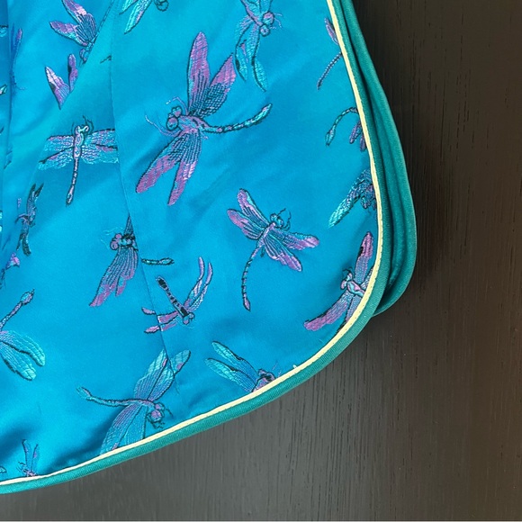 Vintage Dragonfly 100% Silk Cheongsam Tie Halter - Picture 7 of 13